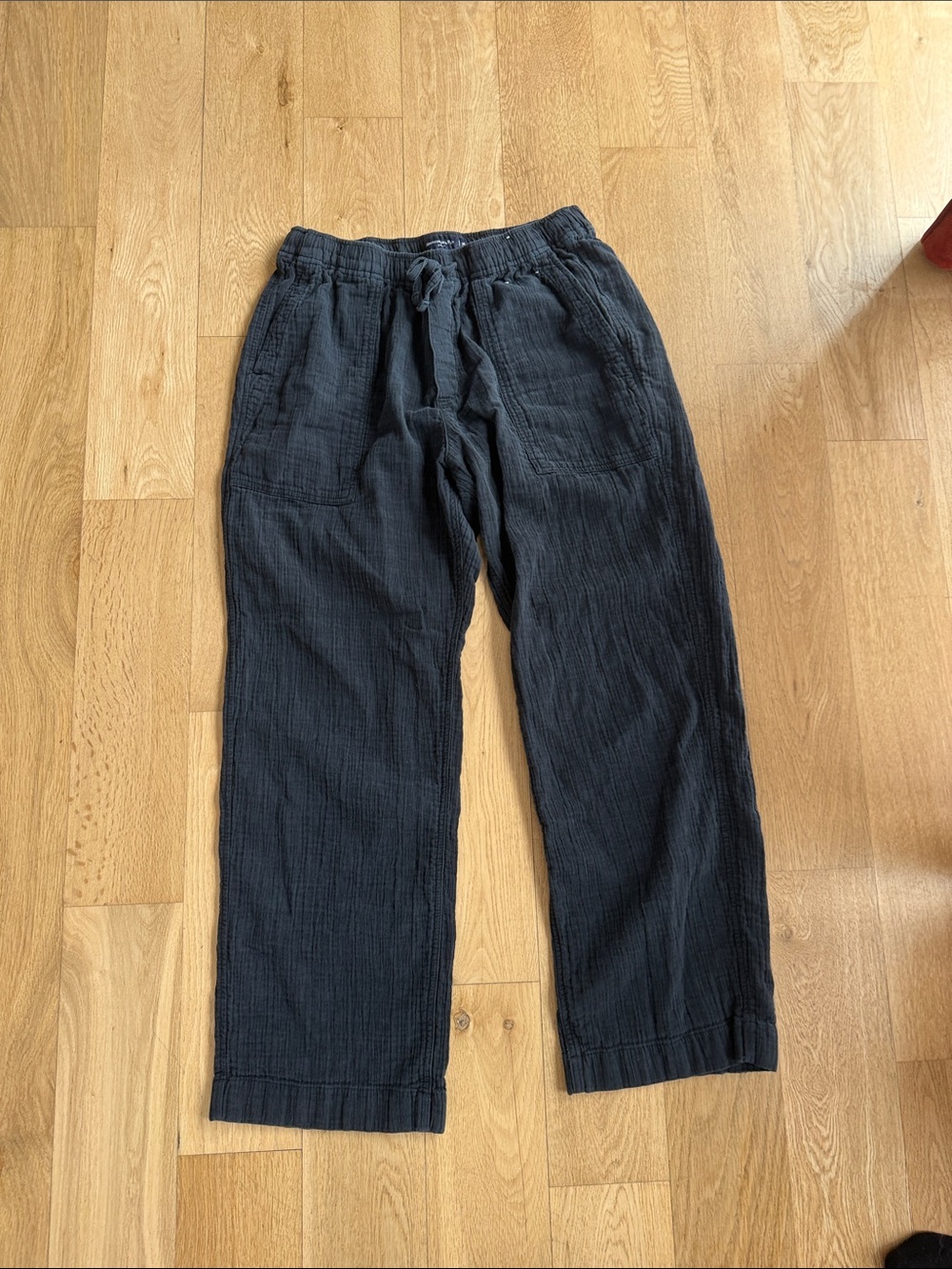 Abercrombie & Fitch Black Drawstring Relaxed Pants
